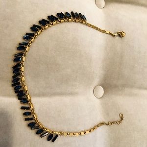 Dark navy crystal necklace